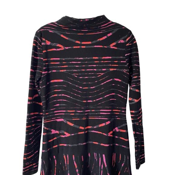 Kenzo Paris Black Pink Mock Neck Knit Sweater Dress size small - Picture 5 of 8